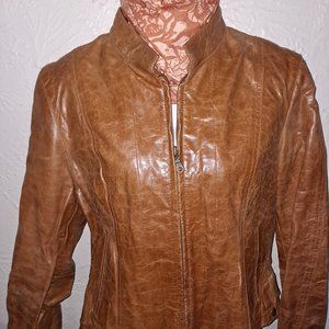 Women 's Leather Jacket, Wilson's Leather, Gold, large